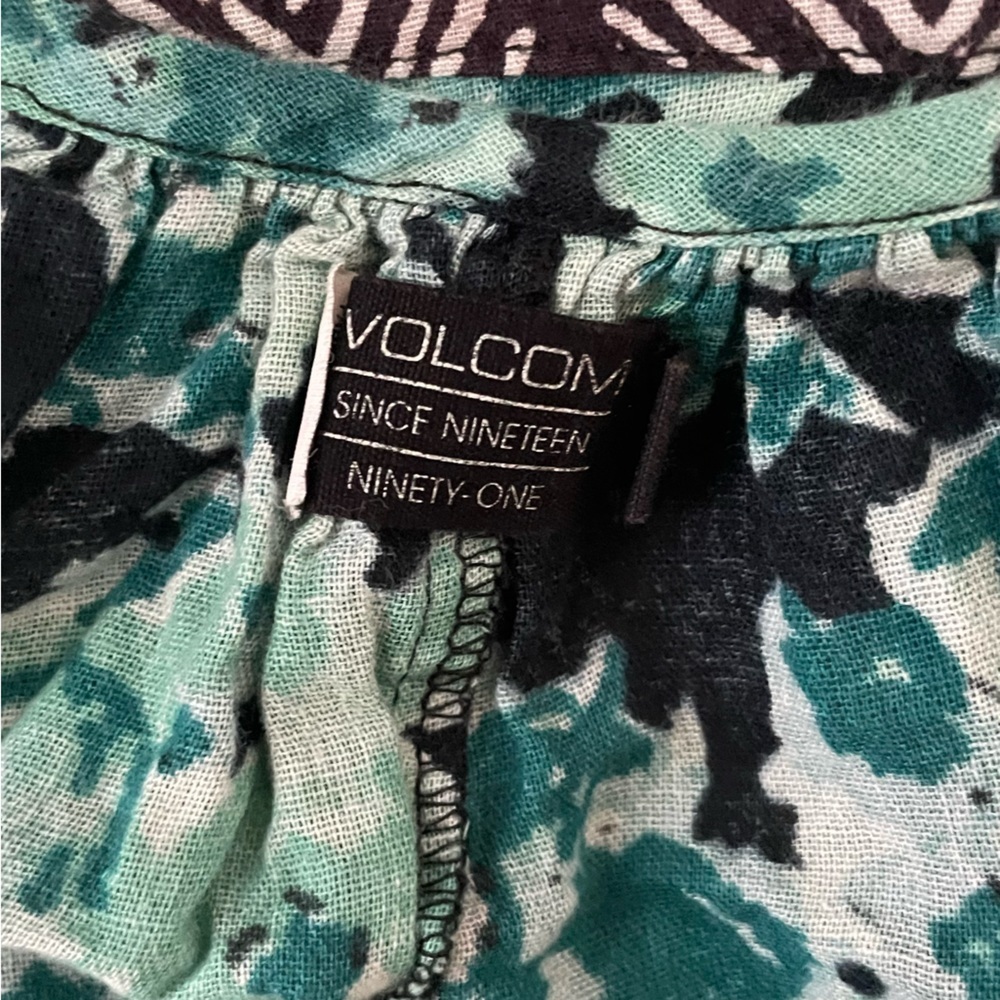 Volcom Better Day woven tank top Teal Tie Dye print size M - Picture 4 of 8